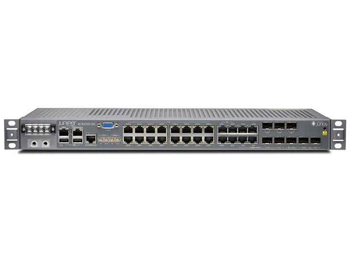 Router Juniper ACX2100-DC 16xT1/E1, 2x10GbE SFP+, 4xGbE copper, 4xGbE