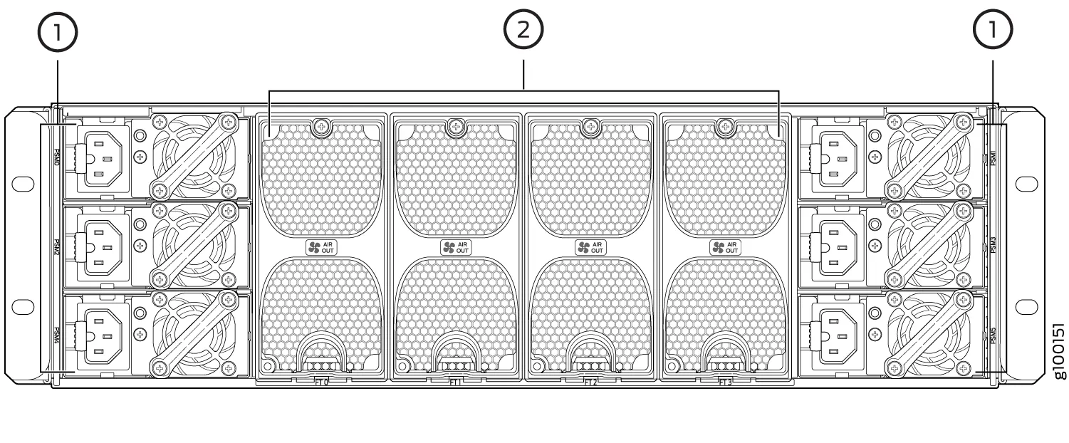 Mặt sau Juniper EX9253-BASE-AC Mặt sau Juniper EX9253-BASE-AC