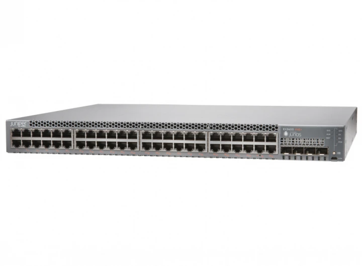 Juniper EX3400-48P-TAA 48 Port 10/100/1000BASE-T, 4 x 1/10GbE SFP+, 2 x 40GbE QSFP+